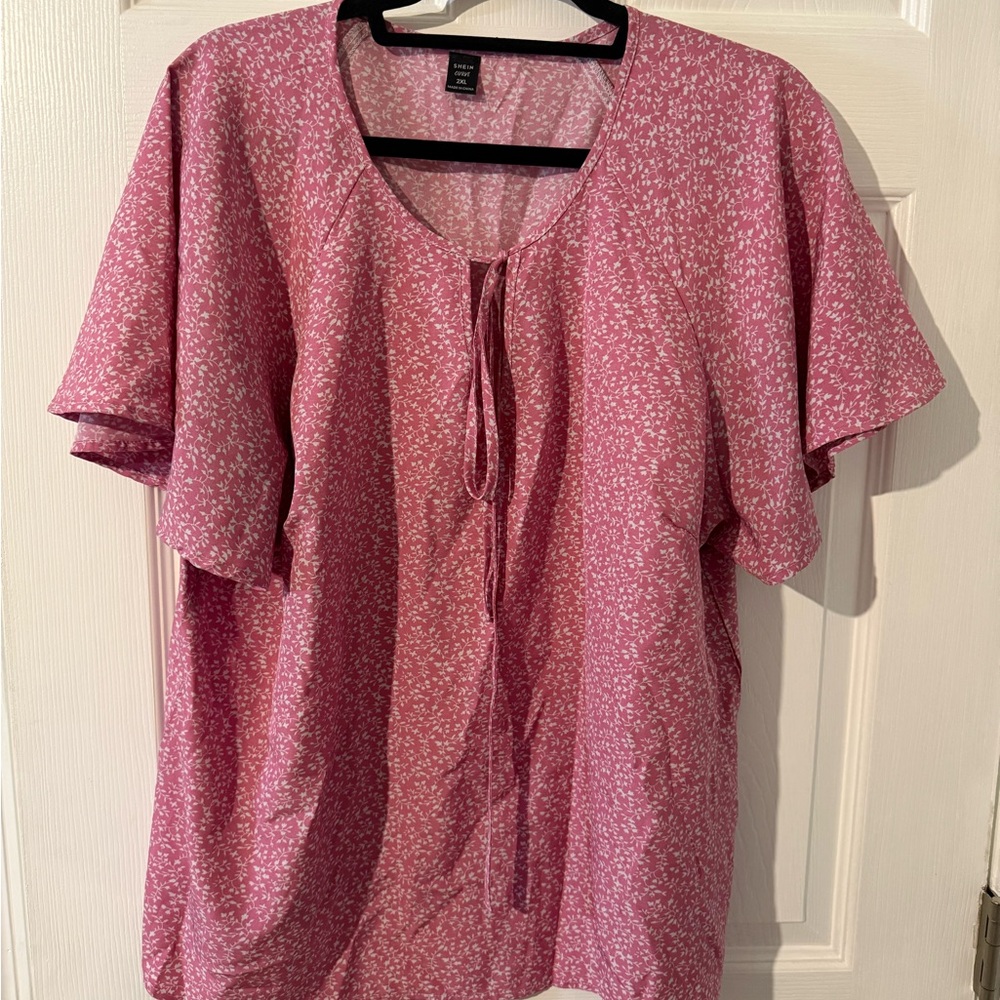 Pink Floral Women's Top